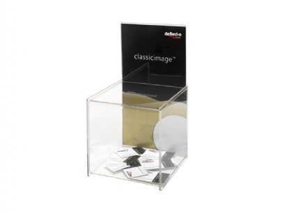 Suggestion/Coin Box with 203mm x 375mm Sign Holder