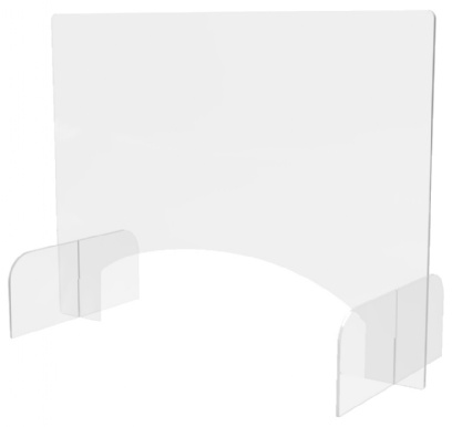 Acrylic Countertop Safety Barrier with Pass Through with Feet