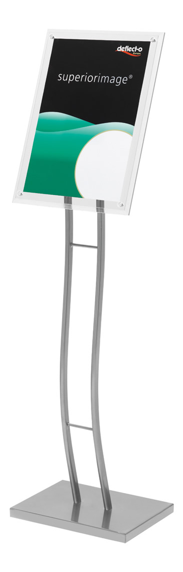 A3 Curve  floor Standing Sign Holder