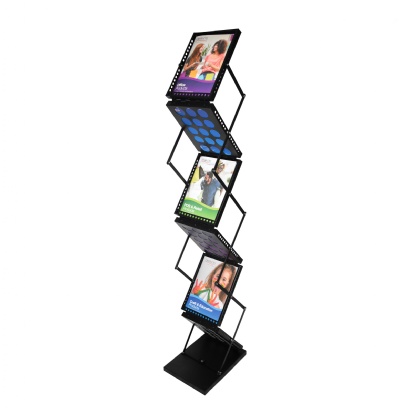 A4 Portrait Folding Floor Stand - Black