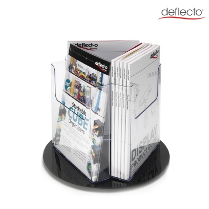 Triangular Revolving Literature Holder