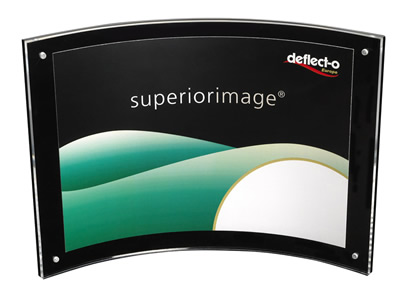 Landscape Black Curved Magnetic Sign Holder