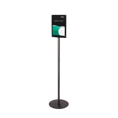 Magnetic Double Sided Floor Standing Sign Holder - Black