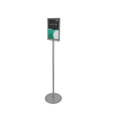 Magnetic Double Sided Floor Standing Sign Holder - Silver