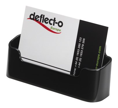 Single Landscape Business Card Holder - Black