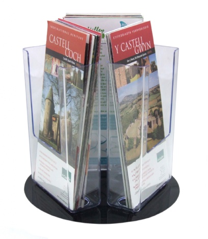 1/3 A4 3 Pocket Portrait Revolving Literature Holder