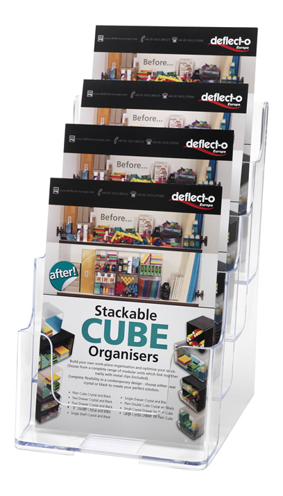 4 Tier Literature Holder