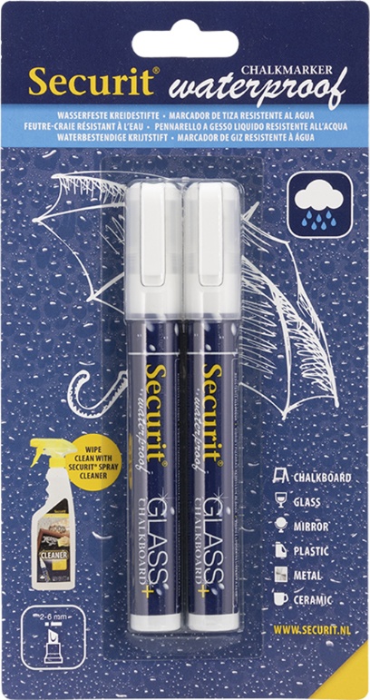 CHALKMARKERS - BLISTER WATERPROOF