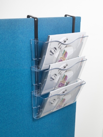 3 x A4 Landscape Literature Files with Hanging Bracket