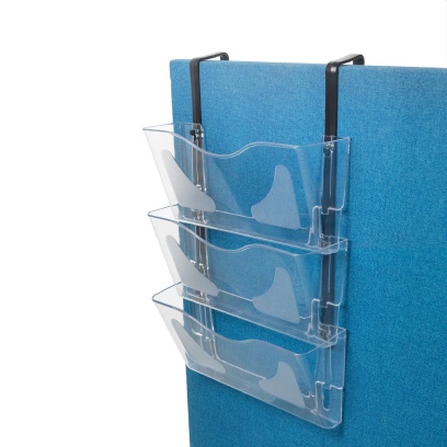 3 x A4 Landscape Literature Files with Hanging Bracket
