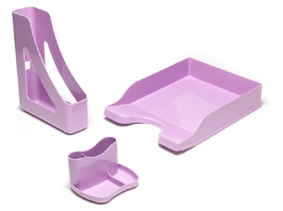 Deflecto® Office Desk Set with SteriTouch® - Lavender