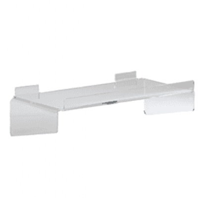 Acrylic Slatwall Shelves with Lip - 600X300mm