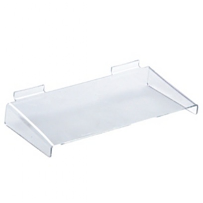 Acrylic Slatwall Shelves with Support - 600X200mm