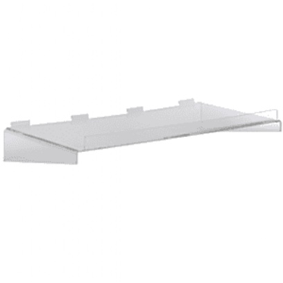 Acrylic Slatwall Shelves with Lip - 300x150