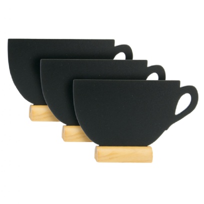 TABLE CHALKBOARDS - MINI CUP WOOD SILHOUETTE