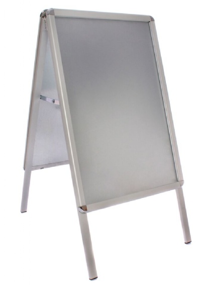 A1 Aluminium Pavement Display Board with Snap Frame - Silver